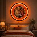 Personalized LED Photo Frame Wall Lamp | Custom Couple Picture Light