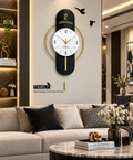 Modern Black & White Designer Wall Clock