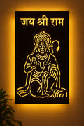 Jai Shri Ram LED Wall Art – Divine Hanuman Ji Backlit Wall Panel