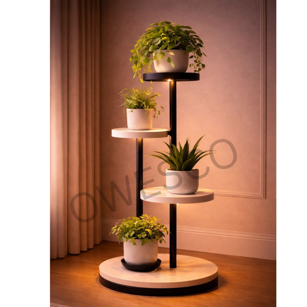 OWESCO Modern Vertical 5-Tier Plant Stand – Minimalist Multi-Level Indoor Plant FT10