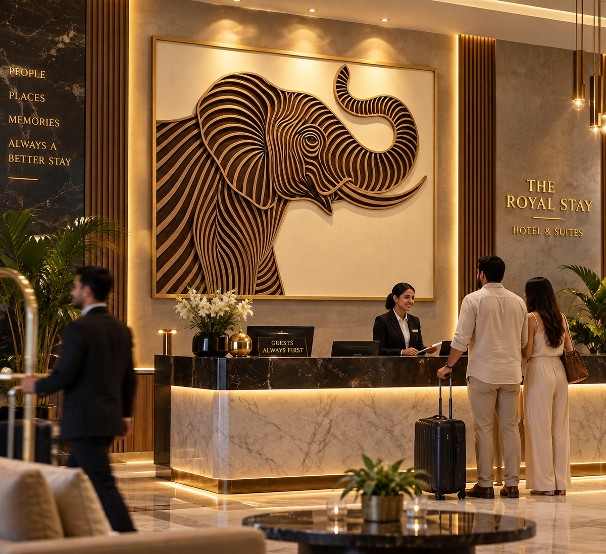 Luxury Elephant 3D Wall Art