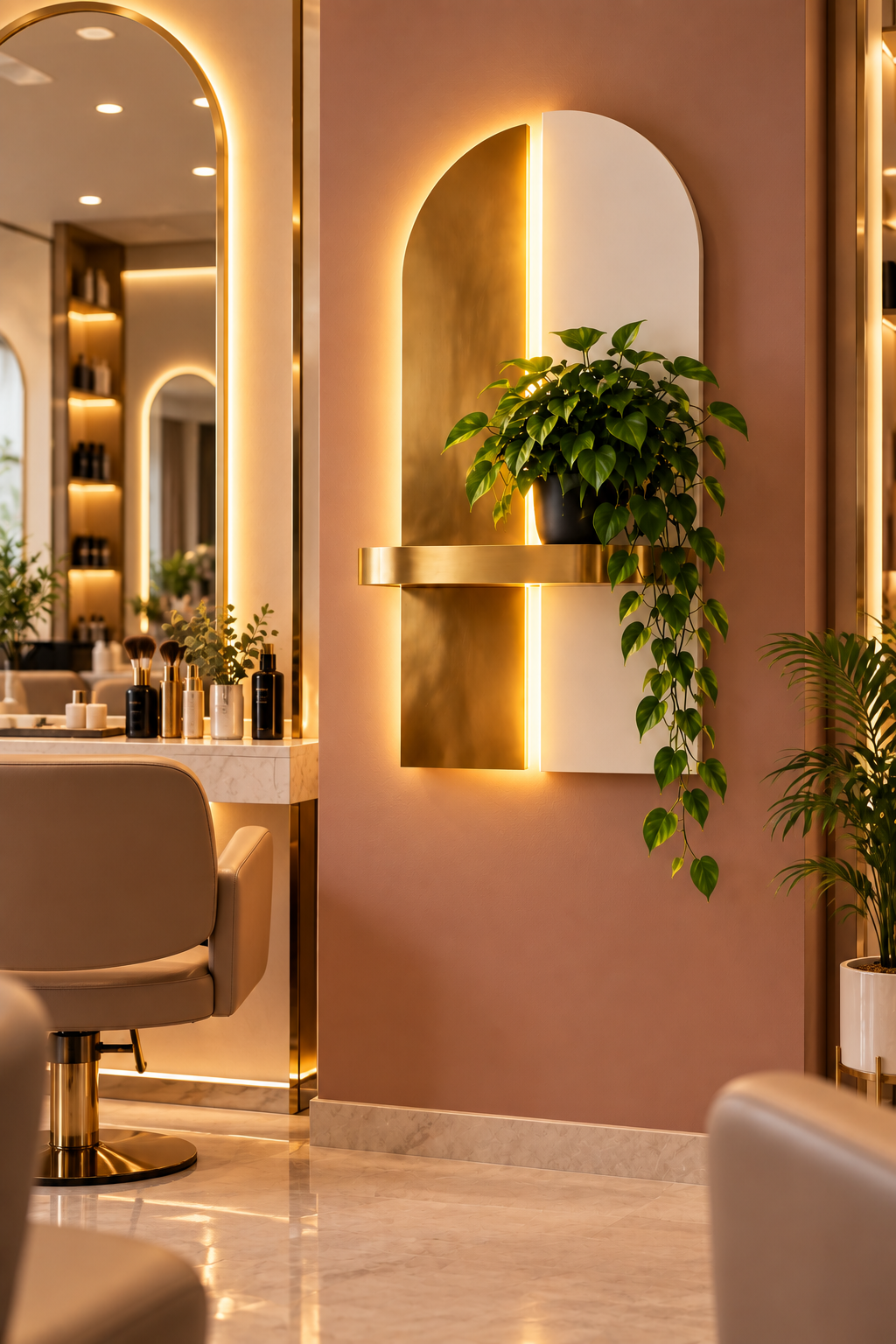 Luxury Arch Wall Decor with Planter