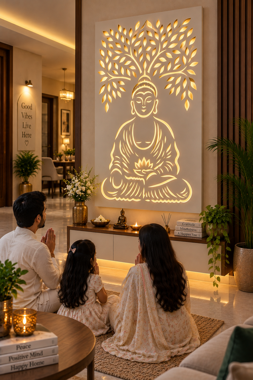 Buddha Tree Backlit Wall Art
