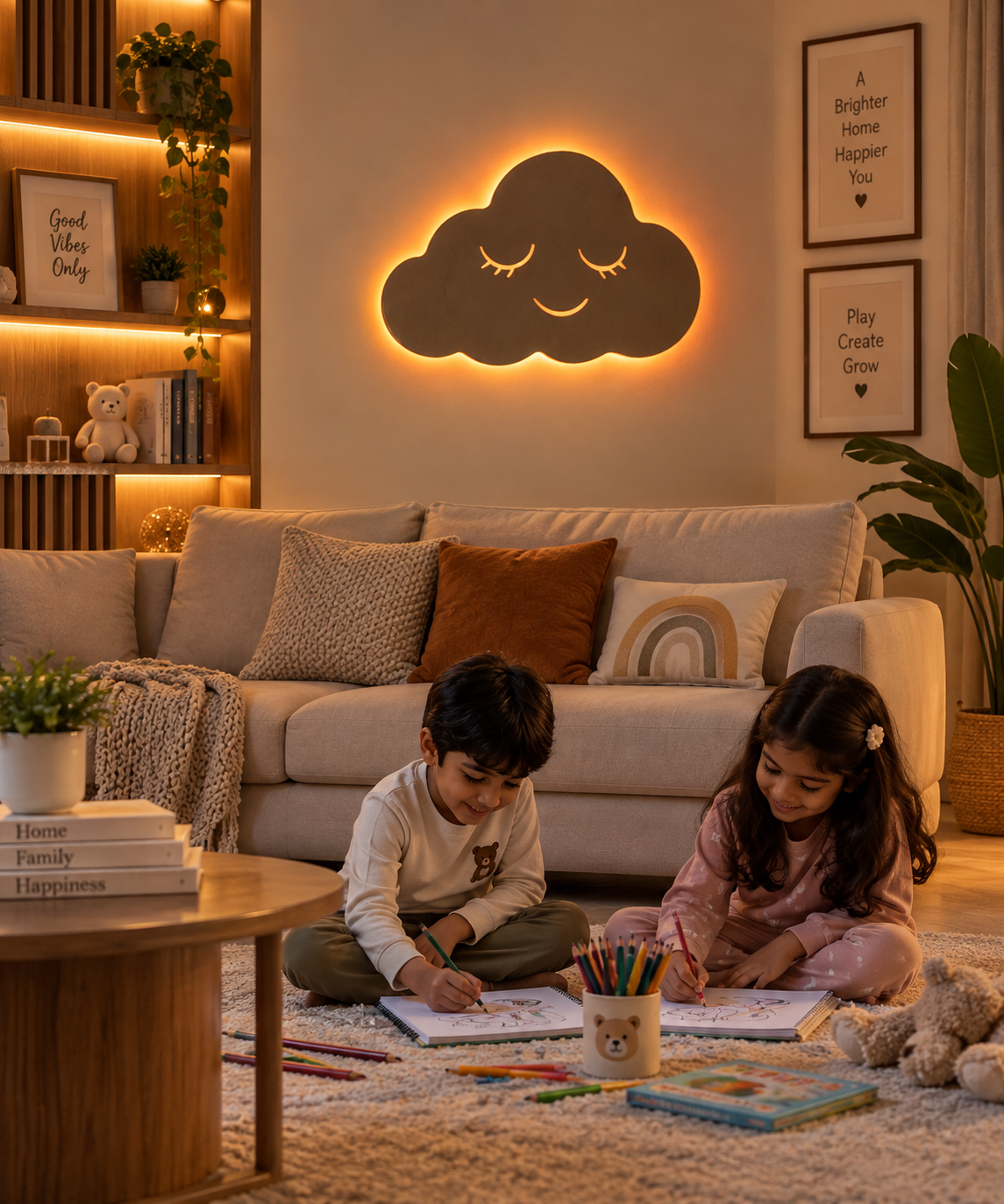 Cute Cloud LED Wall Light for Kids Room & Home Décor