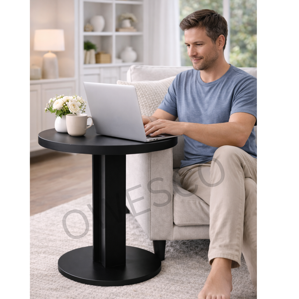 Modern Round Side Table for Sofa & Bedside