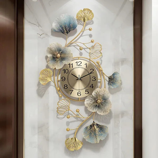 Floral Wall Clock Art Ideal Home Decor Items And Wall