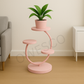 OWESCO Modern 3-Tier Curved Metal Plant Stand FT14 (PINK)