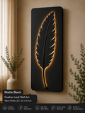 Black Feather Glow LED Wall Art