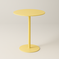 OWESCO Modern Red Metal Side Table – Minimalist Accent Table for Living Room & Office