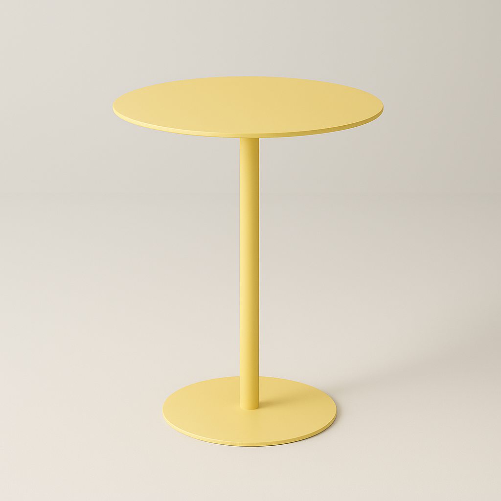 OWESCO Modern Red Metal Side Table – Minimalist Accent Table for Living Room & Office