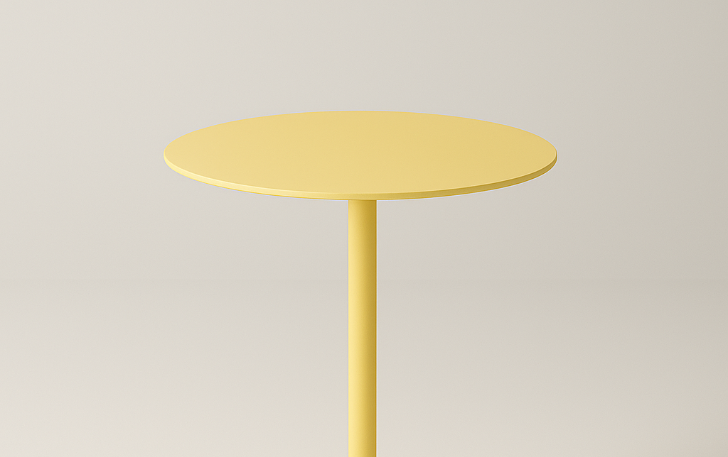 OWESCO Modern Red Metal Side Table – Minimalist Accent Table for Living Room & Office