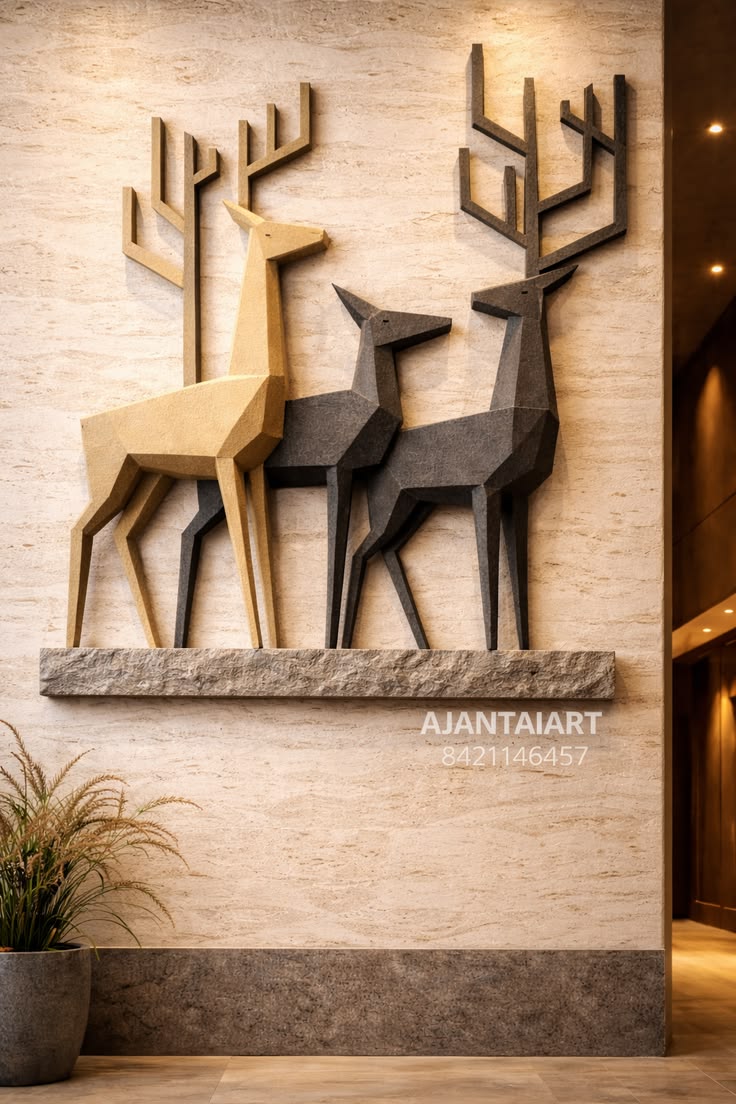 🦌 Luxury Deer 3D Wall Art