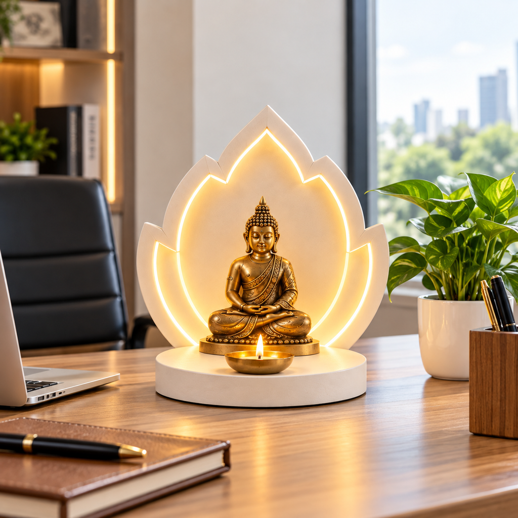 Lotus Buddha LED Decor