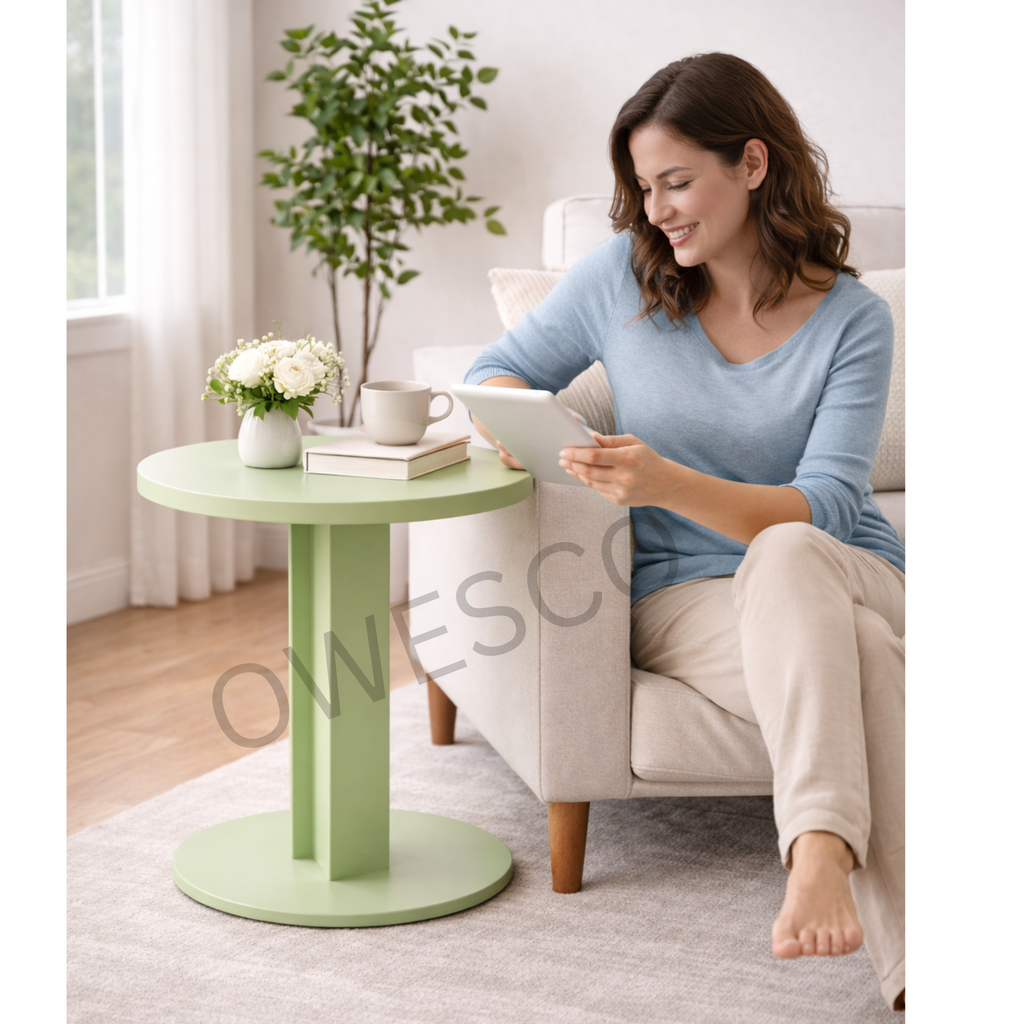 Modern Round Side Table for Sofa & Bedside