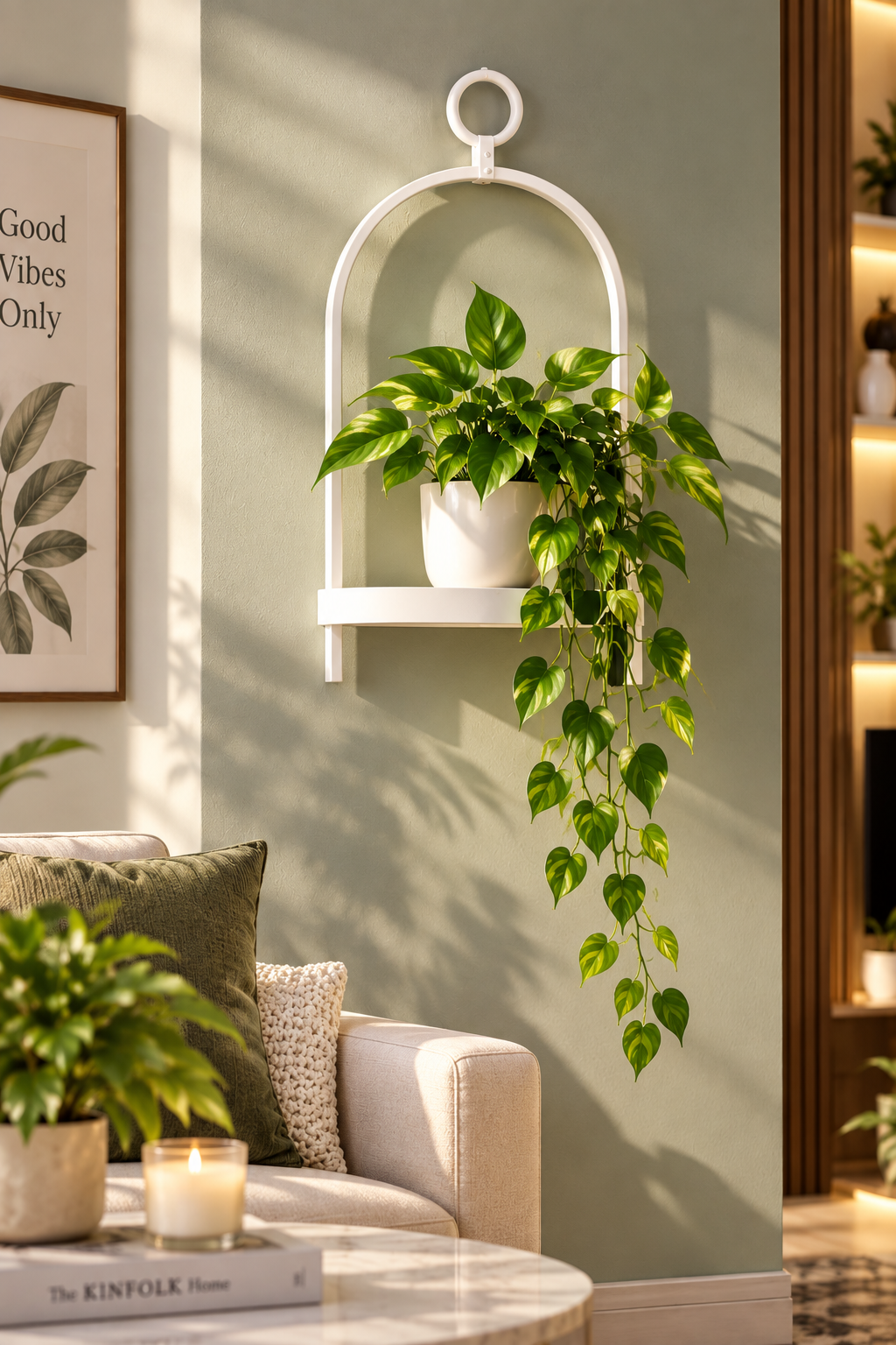 Arca White Wall Planter Shelf