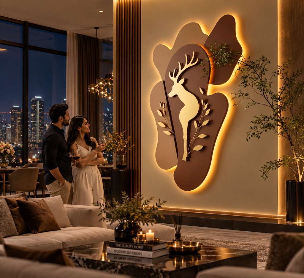 🦌 Royal Stag Backlit Wall Art