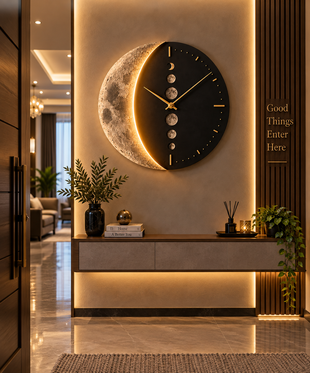 🌙 Luxury Moon Phase Wall Clock