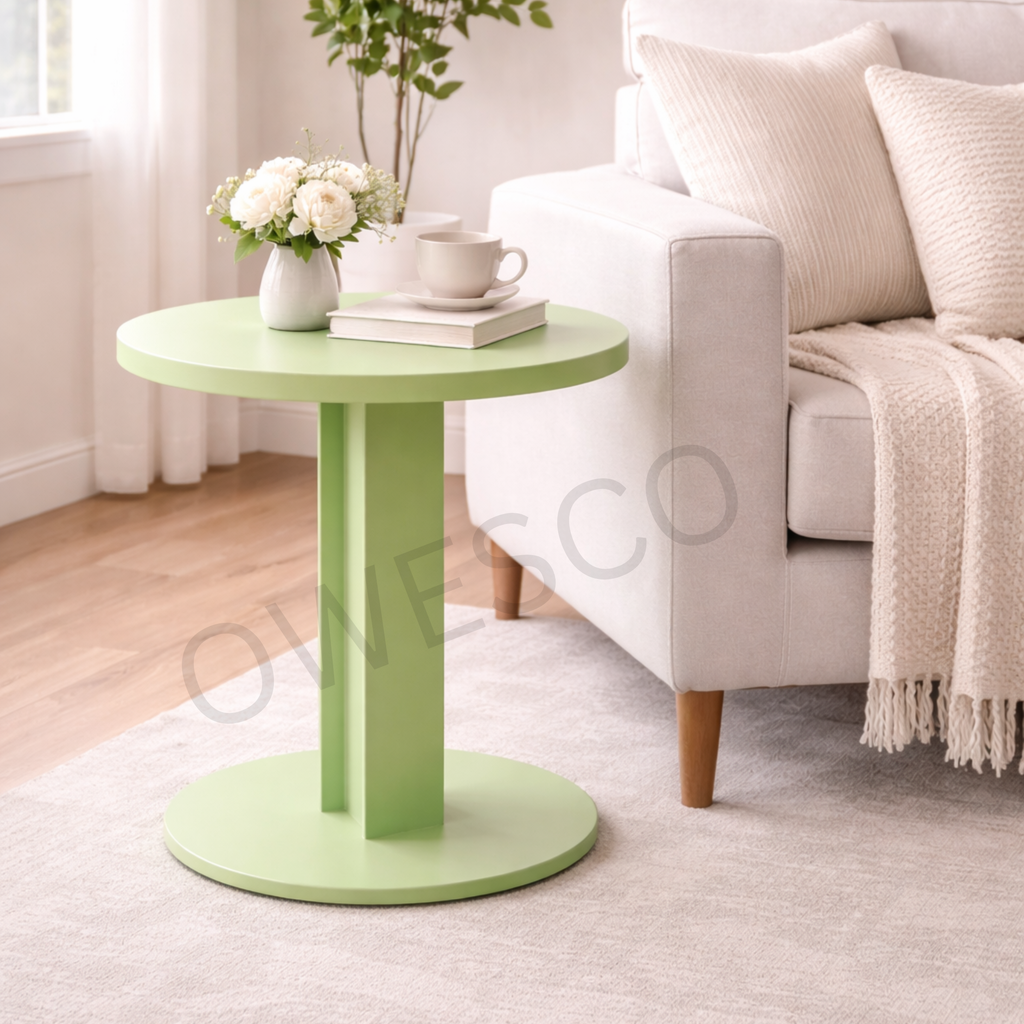 Modern Round Side Table for Sofa & Bedside