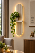 Ray LED Wall Decor with Plant Shelf