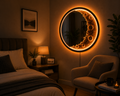 MoonGlow RGB LED Wall Mirror – Amber Edition