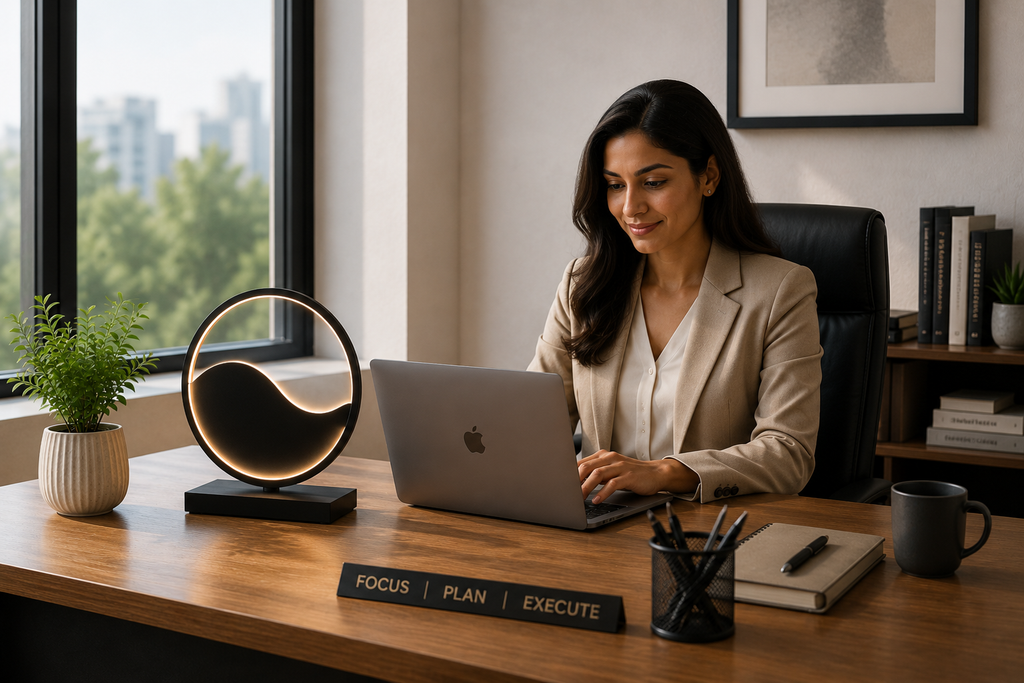 Modern Yin Yang LED Table Lamp | Decorative Ambient Desk Light