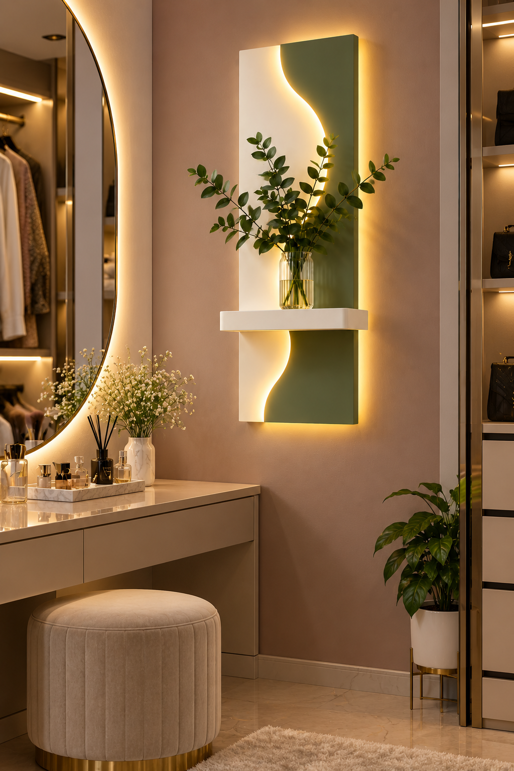Modern LED Wall Shelf Decor