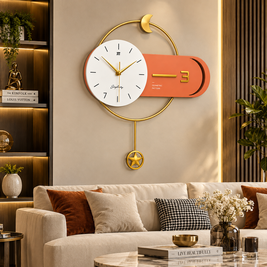 Luxury Geometric Designer Wall Clock