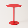 OWESCO Modern Red Metal Side Table – Minimalist Accent Table for Living Room & Office