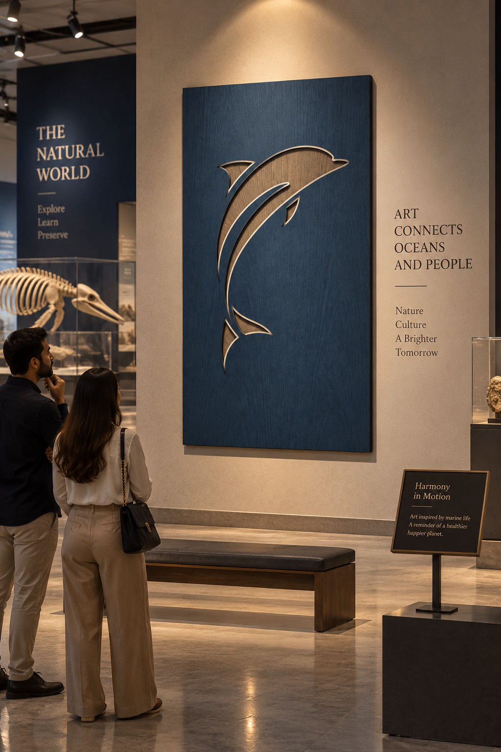 Elegant Dolphin 3D Wall Art