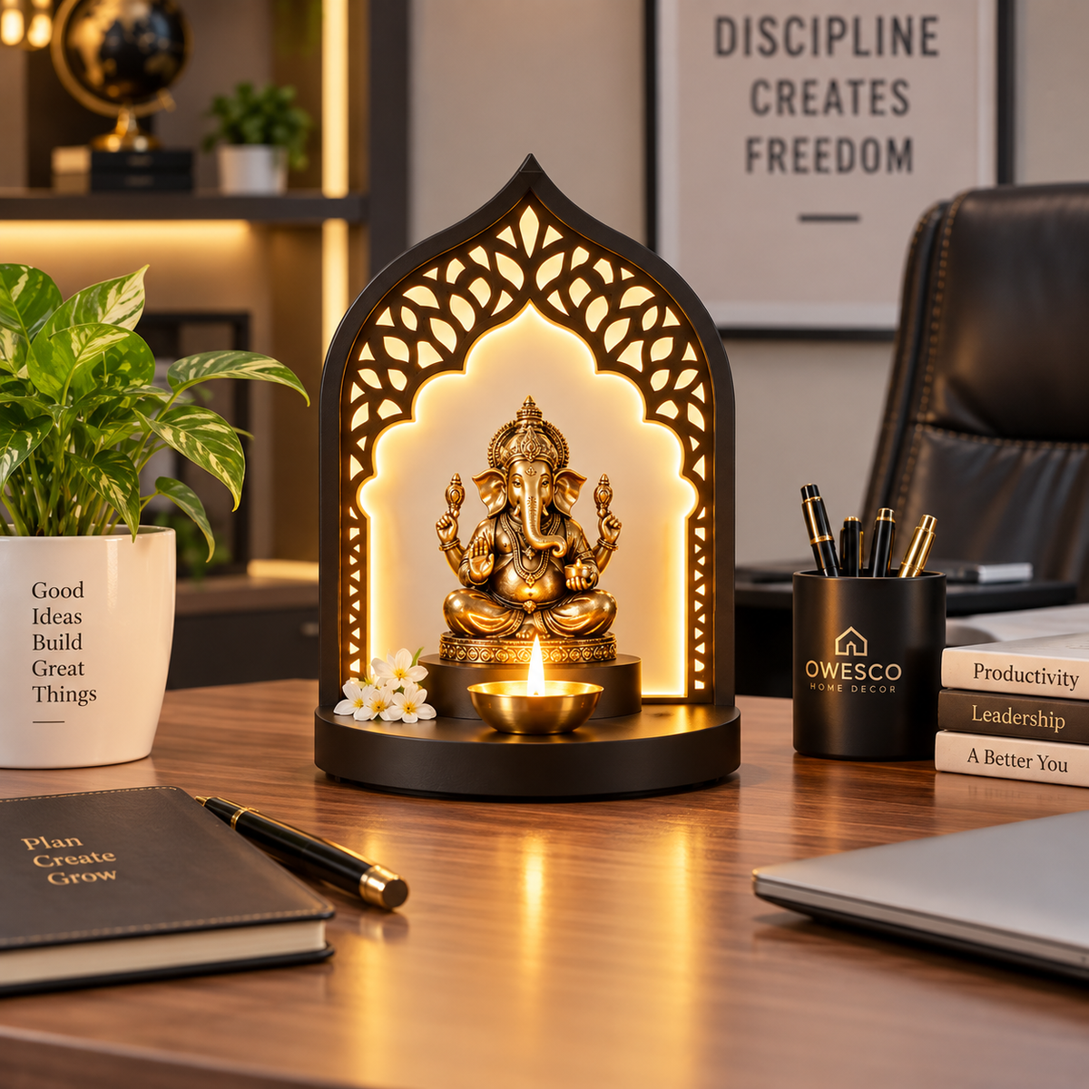 Ganesha Arch LED Pooja Stand
