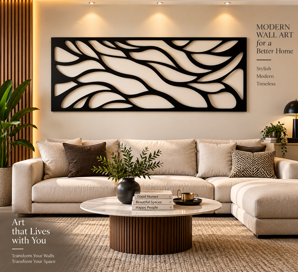 Modern Abstract Black Wall Art ✨