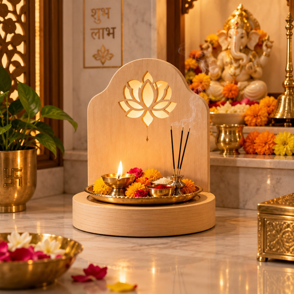 Lotus Glow Mini Mandir