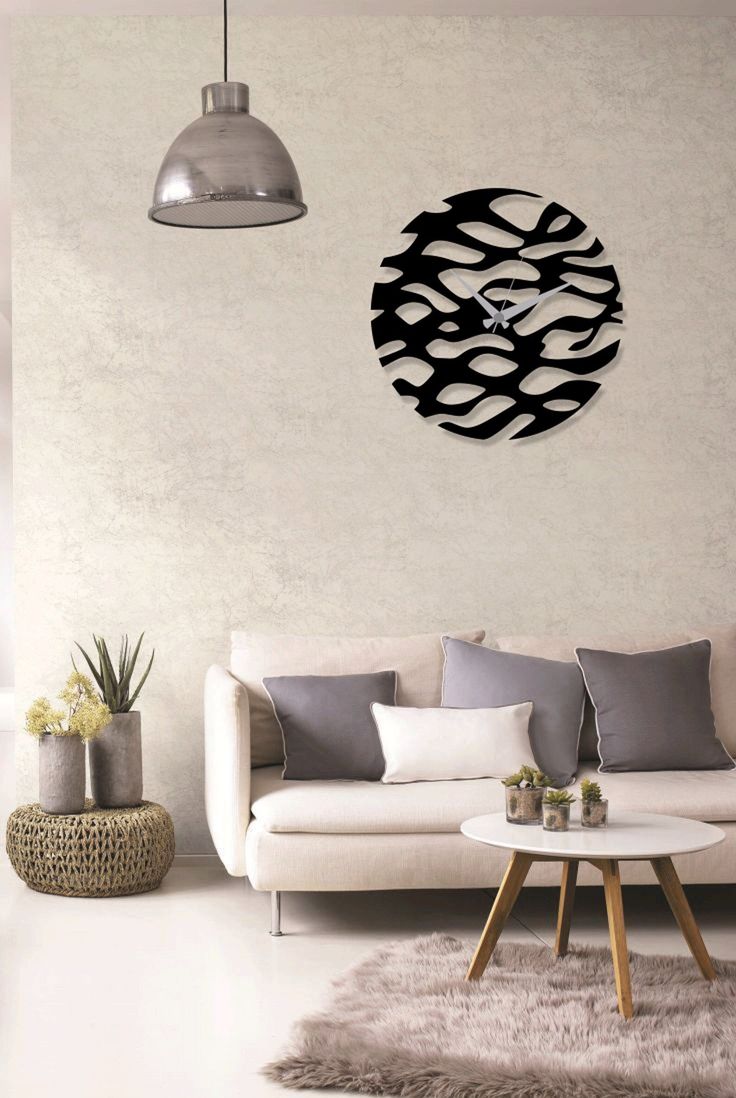 Modern Abstract Wave Wall Clock – Premium Black Decorative Timepiece for Home & Bedroom