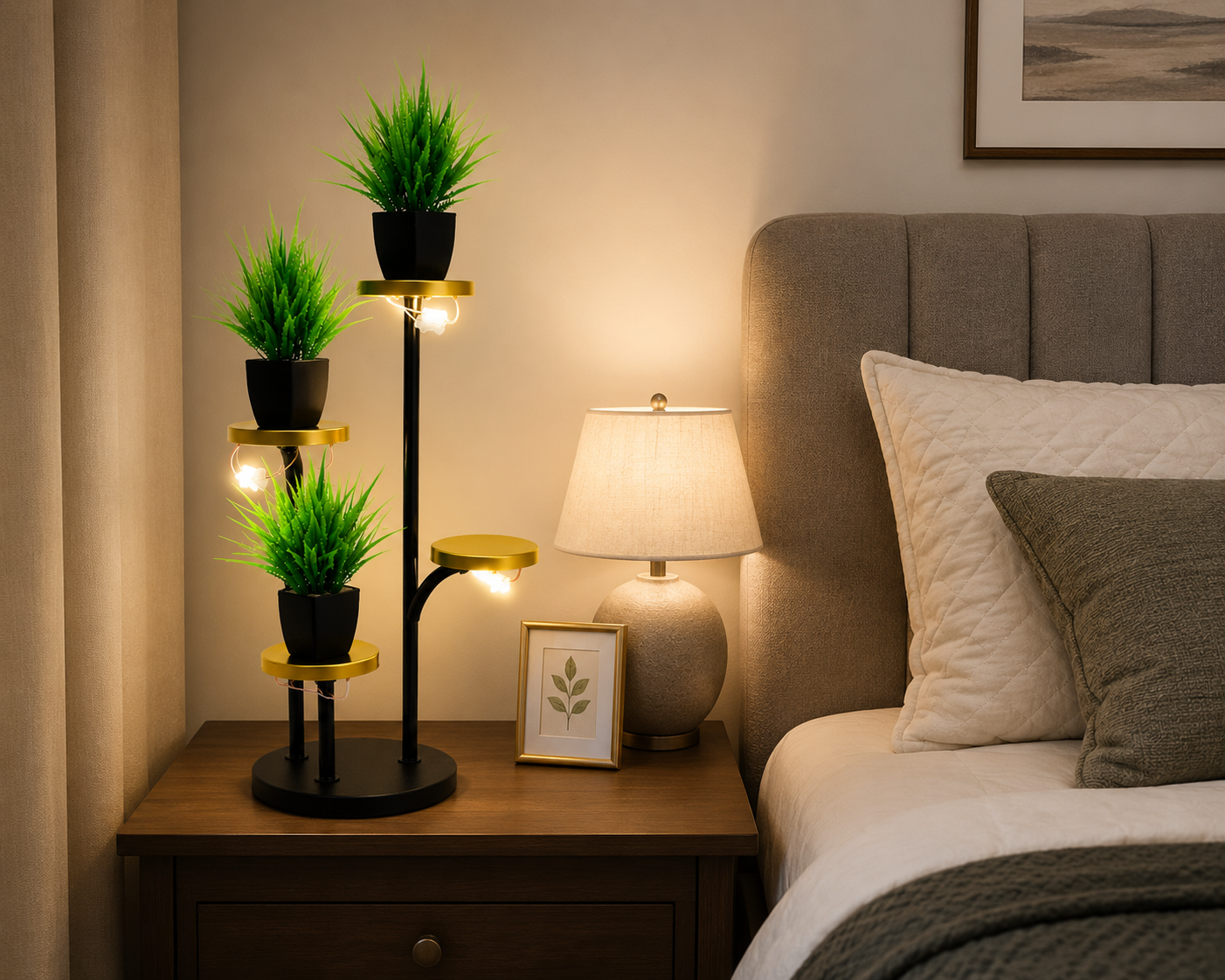 FT 11 Light Buddha Incense & Plant Stand Decor