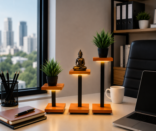 FT 15 Light Buddha Incense & Plant Stand Decor