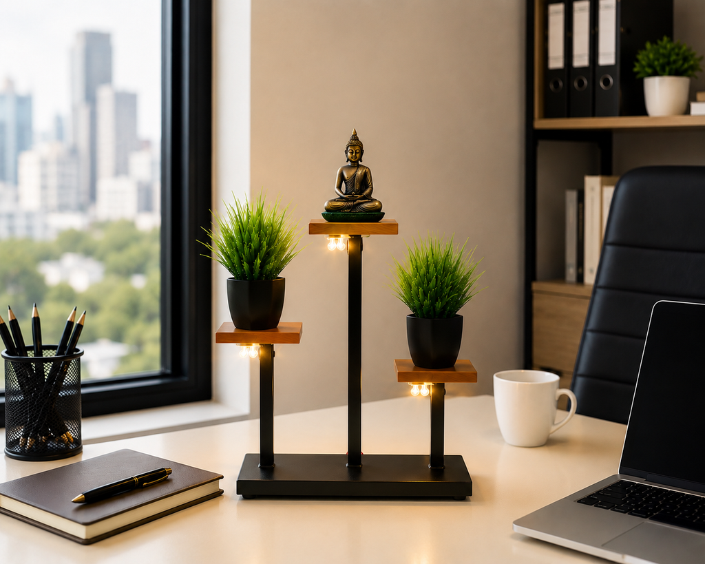 FT 12 Light Buddha Incense & Plant Stand Decor