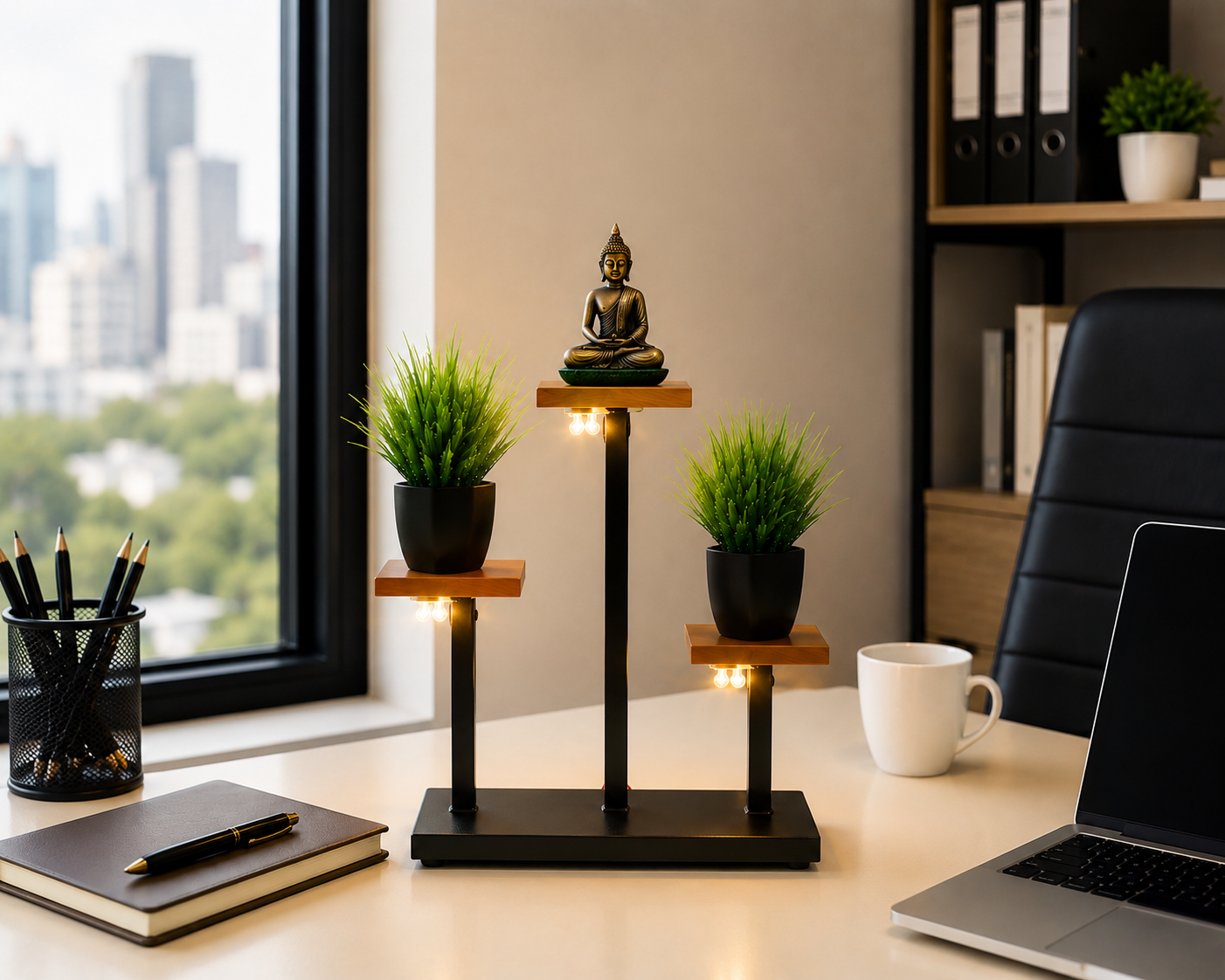 FT 12 Light Buddha Incense & Plant Stand Decor