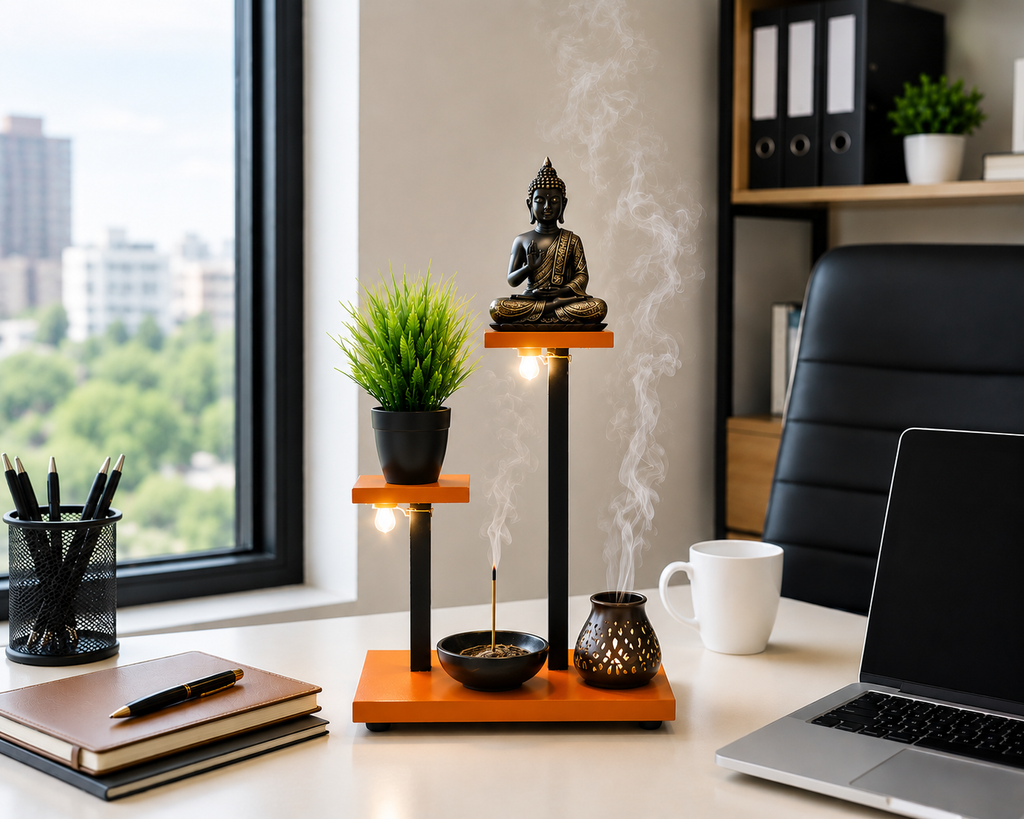 FT3 Light Buddha Incense & Plant Stand Decor