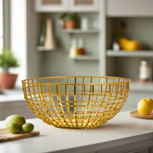 Dupe Gold Iron Wire Storage Basket