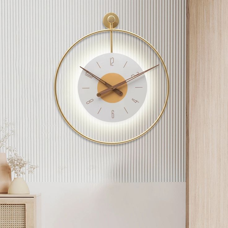 Elegant Gold Designer Wall Clock