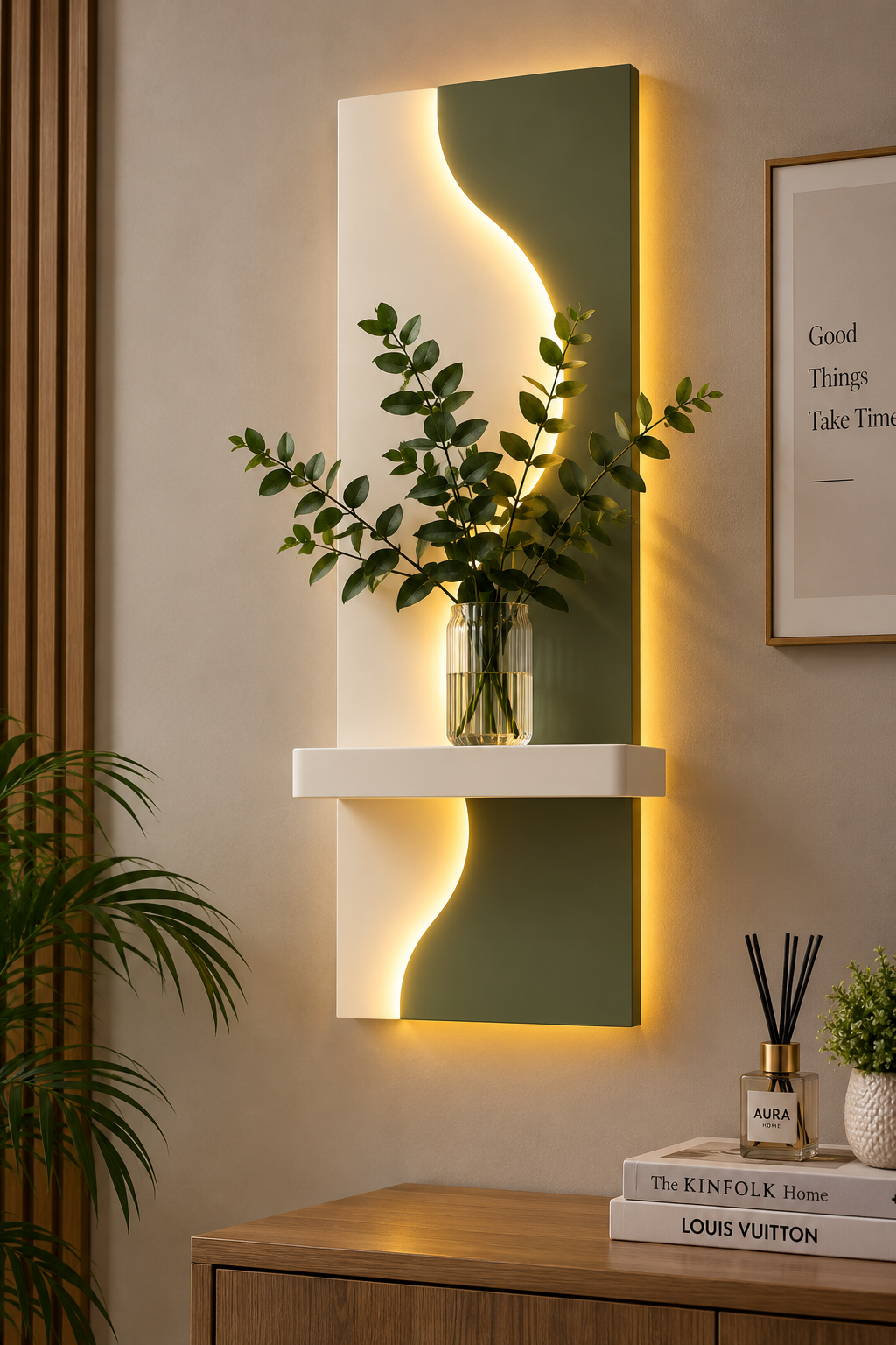 Modern LED Wall Shelf Decor