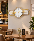 Elegant White & Gold Designer Wall Clock