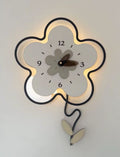 🌸 Cute Flower LED Wall Clock for Kids