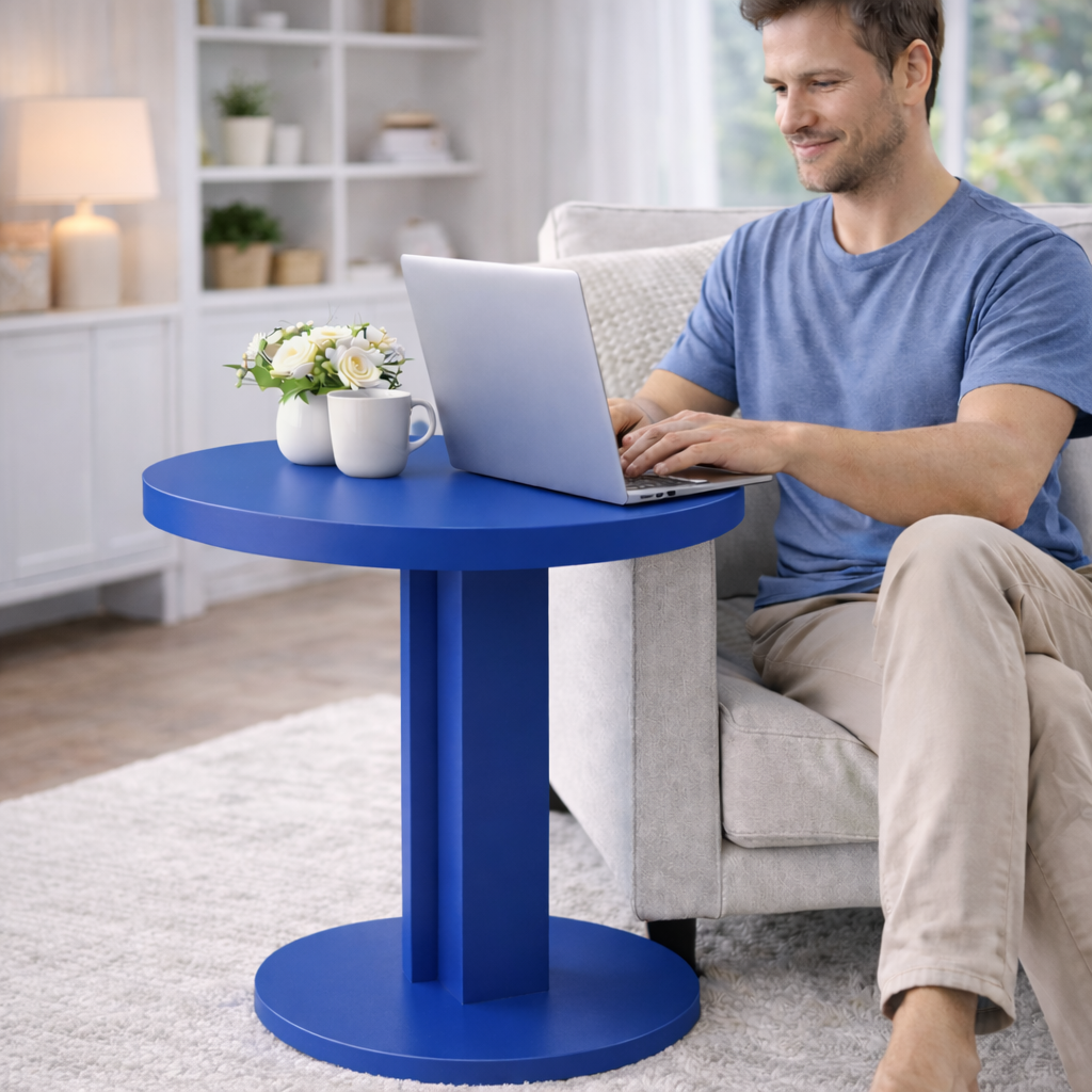 Modern Round Side Table for Sofa & Bedside