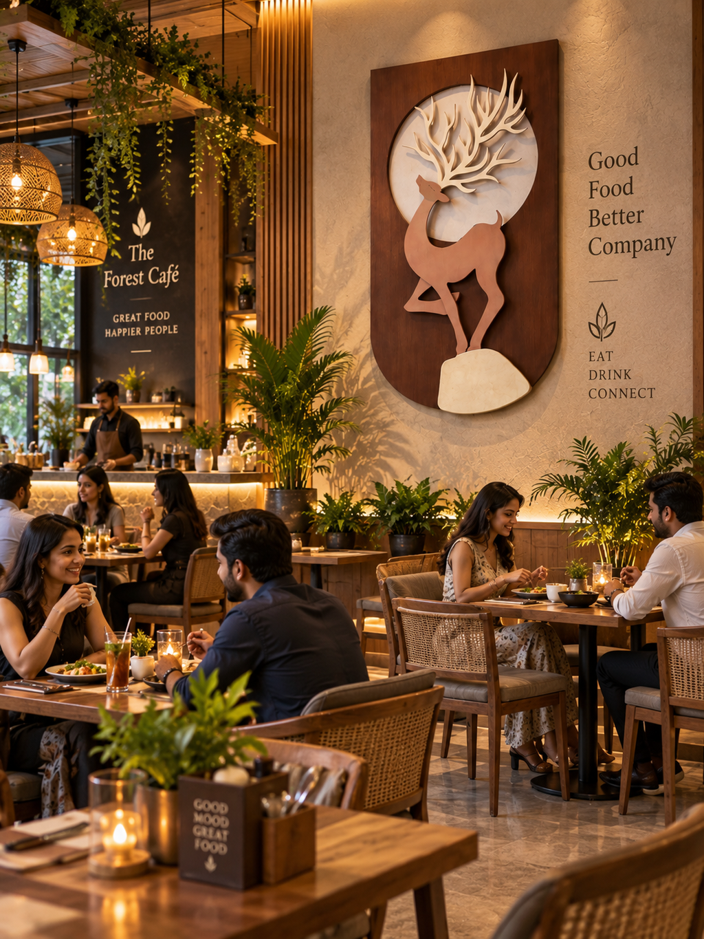 Premium Deer Wall Art for Café & Restaurant 🦌✨