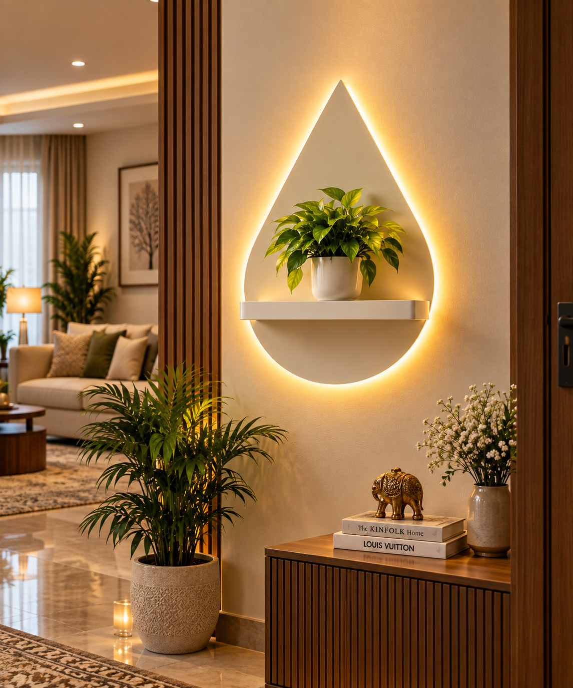 Modern LED Wall Shelf Decor
