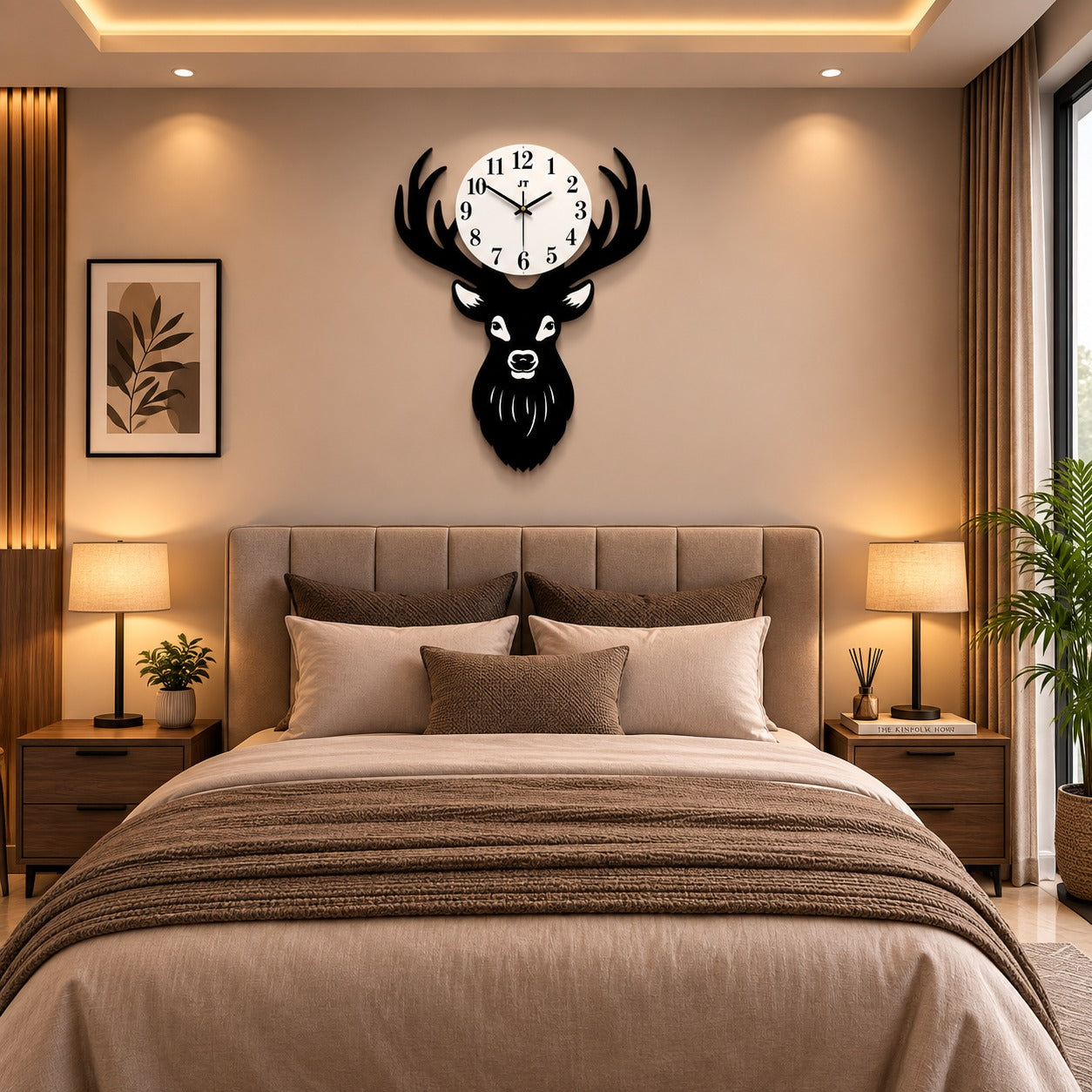 Deer Head Wall Clock – Modern Statement Decor 🦌⏰