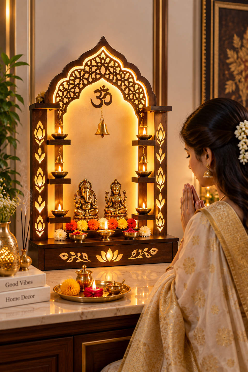 Luxury LED Pooja Mandir
