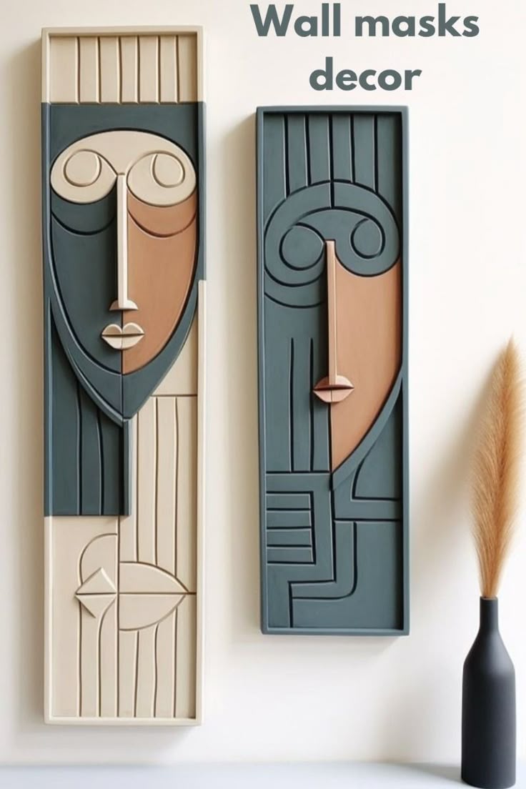 Modern Abstract Face Wall Art Set 🖤✨