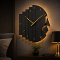 Luxury All-Black 3D Wall Clock